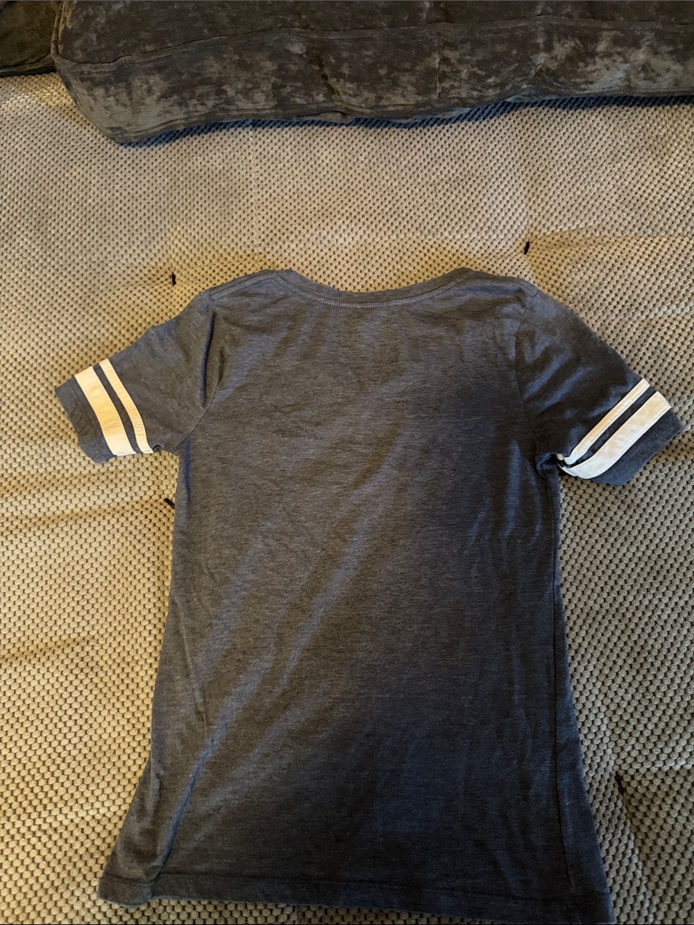 Genuine Merchandise Navy V-Neck 'Indians' Tee with Red Script - Picture 5 of 5